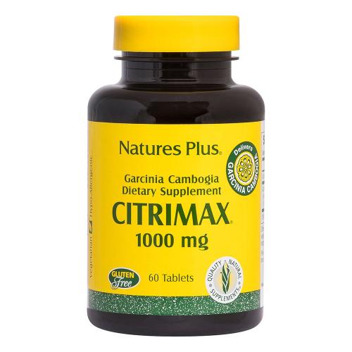 Natures Plus Citrimax 1000mg Συμπλήρωμα Διατροφής που Συμβάλλει στην Υγεία των Οστών & στην Εμπόδιση Σχηματισμού Λίπους 60tabs